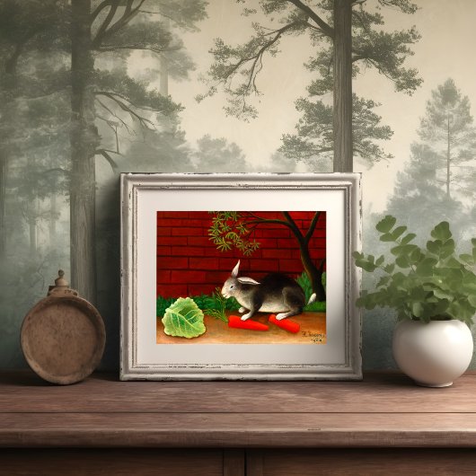 Das Kaninchenessen von Henri Rousseau Poster
