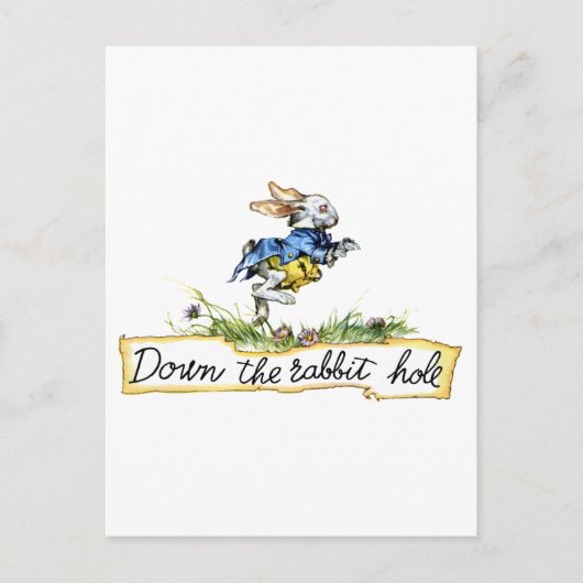 Das Kaninchenloch entlang Postkarte (Vorderseite)