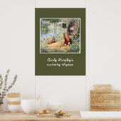 Das Kaninchenrückzug Poster (Küche)