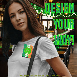 "Das kann man nicht kneifen!" Irish Flag zum Sankt Button