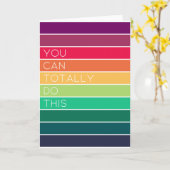 Das kannst du ganz machen| Rainbow Strip Modern Karte (Gelbe Blume)