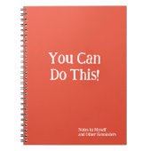 Das kannst du machen! Hinweise für mich Orange Whi Notizblock (Vorderseite)