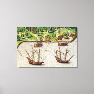 Das Kap von Florida und von Delphin-Fluss Leinwanddruck