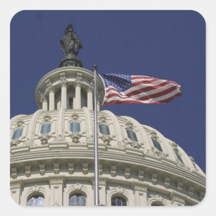 Das Kapitol der Vereinigten Staaten, Washington, D Quadratischer Aufkleber