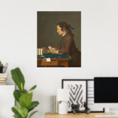 Das Kartenhaus - Jean-Siméon Chardin Fine Art Poster (Heimbüro)