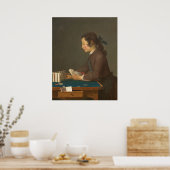 Das Kartenhaus - Jean-Siméon Chardin Fine Art Poster (Küche)