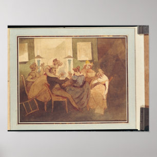 Das Kartenspiel, nach 1830 Poster