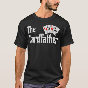 Das Kartenvater-Poker-Spiel Karten spielender Vate T-Shirt