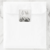 Das Kartenzimmer im Bath Quadratischer Aufkleber (Tasche)