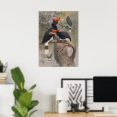 Das kaskadierte Hornbill durch Joseph Wolf Poster (Heimbüro)