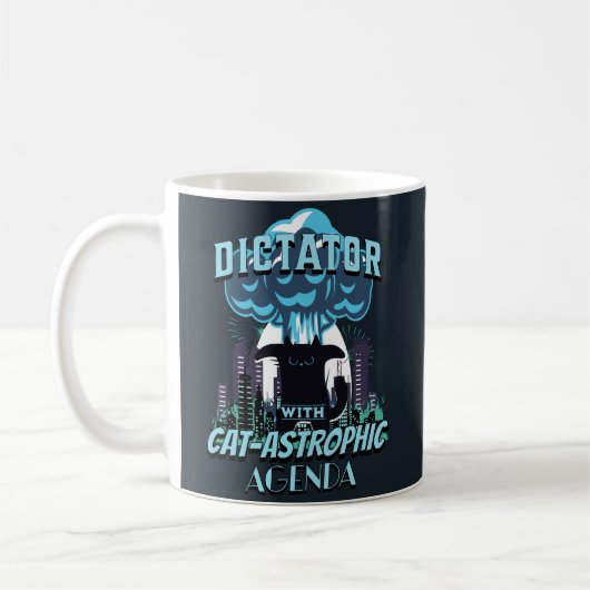 Das katastrophale Funny Cat Design Kaffeetasse (Links)