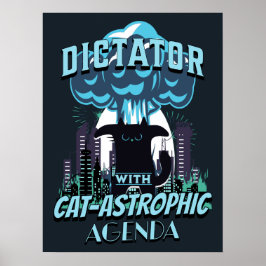 Das katastrophale Funny Cat Design Poster