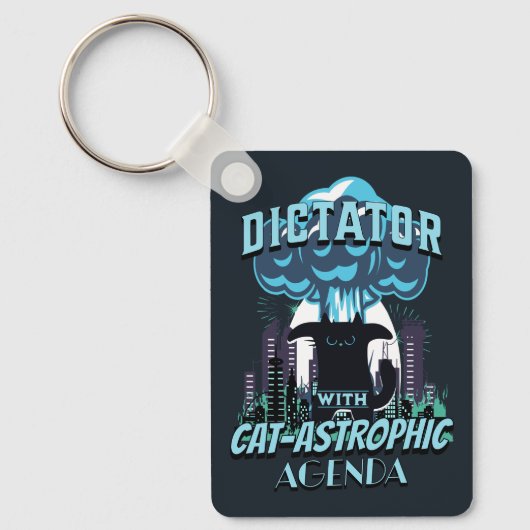 Das katastrophale Funny Cat Design Schlüsselanhänger (Vorderseite)