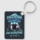 Das katastrophale Funny Cat Design Schlüsselanhänger (Rückseite)