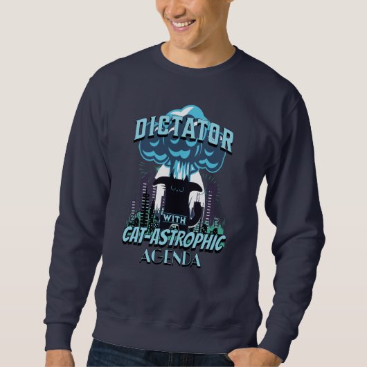 Das katastrophale Funny Cat Design Sweatshirt (Vorderseite)