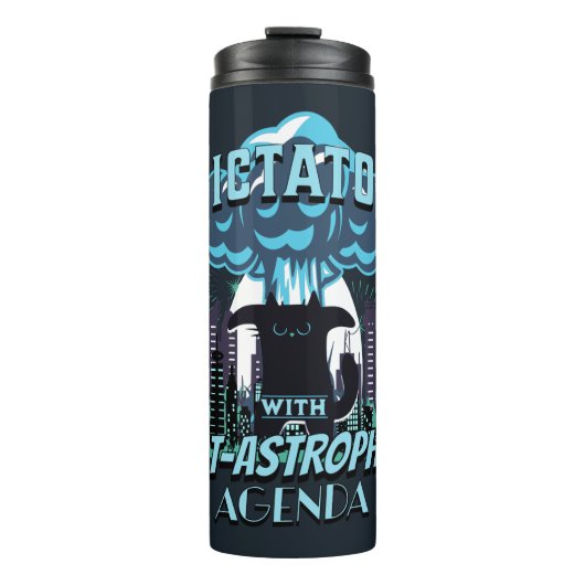 Das katastrophale Funny Cat Design Thermosbecher (Vorderseite)