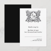 Das "Kate" Monogram-Hochzeitprogramm RSVP Karte (Vorne/Hinten)