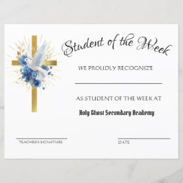 Das katholische Gold-Kreuz des Heiligen Geistes er