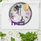 Das Kätzchen-personalisiertes Küchen-Tuch des Handtuch (Gefaltet)