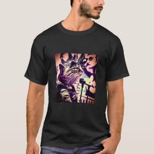 Das Kätzchen singt die Blues  Katzen Sänger Jazz O T-Shirt