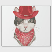 Das Katze-Vasel zeichne mit einem Hattier Geschenkpapier (Flach)