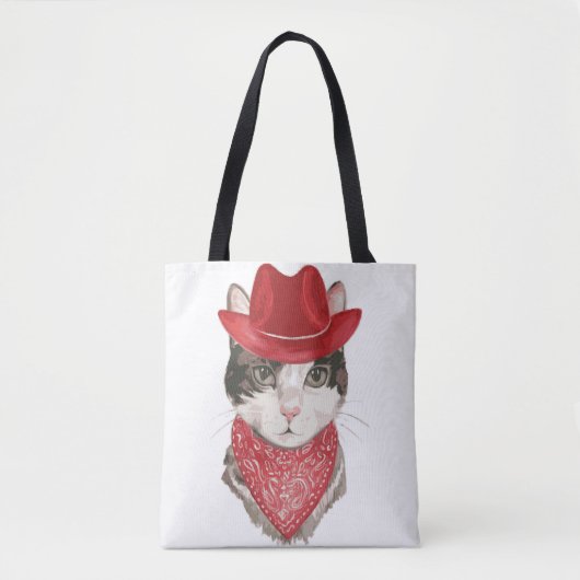 Das Katze-Vasel zeichne mit einem Hattier Tasche (Vorderseite)