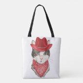Das Katze-Vasel zeichne mit einem Hattier Tasche (Rückseite)