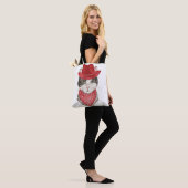 Das Katze-Vasel zeichne mit einem Hattier Tasche (Am Model)