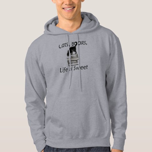Das Katzen-Buch-Leben ist süßes Sweatshirt (Vorderseite)