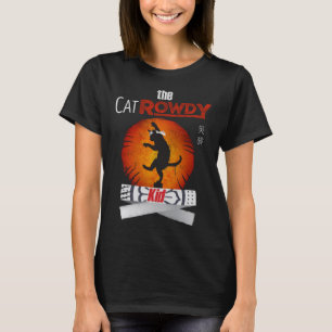Das Katzen-gewalttätige Kinderschwarze T-Shirt