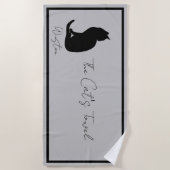 Das Katzen Handtuch grau (Vorderseite)