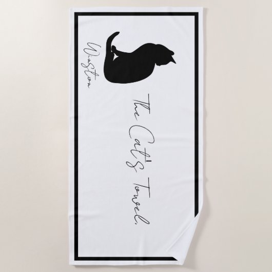 Das Katzen-Handtuch Strandtuch (Vorderseite)