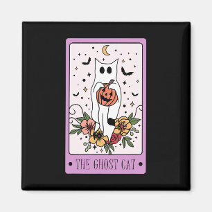 Das katzenartige Tarot Ghost Halloween Pumpkin Cat Magnet