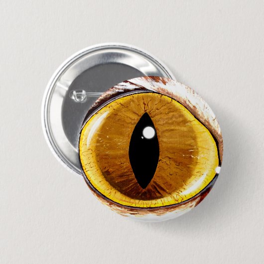 Das Katzenauge gemaltes Button (Vorne & Hinten)