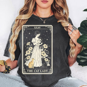 Das Katzenlady-Tarotkarten-Design T-Shirt