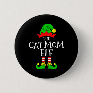 Das Katzenmutter-Elfen lustige Weihnachten Haustie Button