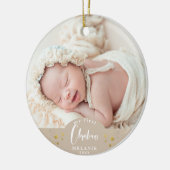 Das Keepake-Foto meines ersten Weihnachtsjunges Keramik Ornament (Links)