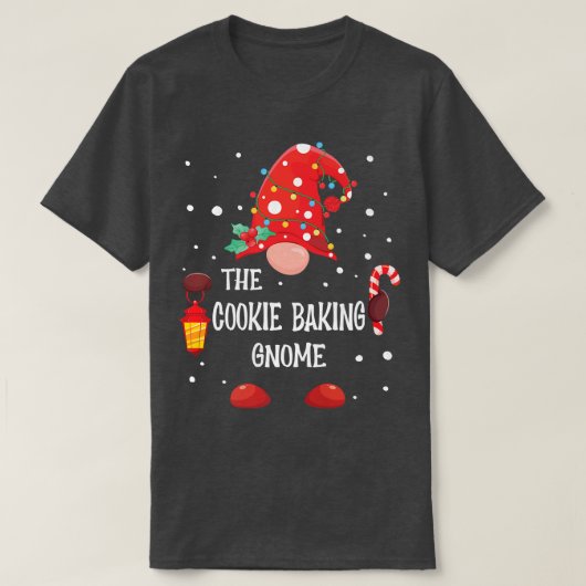 Das Keksbacken Gnome passt Familie Weihnachten T-Shirt (Design vorne)
