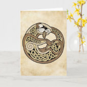 Das keltische Frettchen Karte (Gelbe Blume)