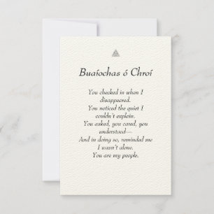 Das keltische/irische Herz bedankte sich Dankeskarte