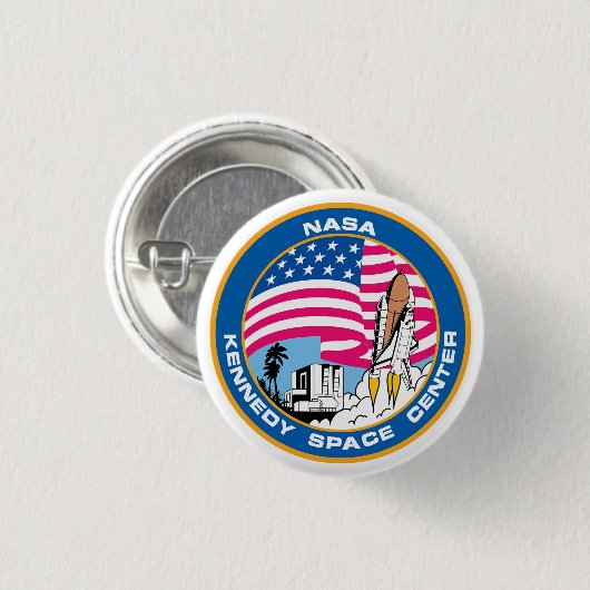 Das Kennedy Space Center der NASA Button (Vorne & Hinten)