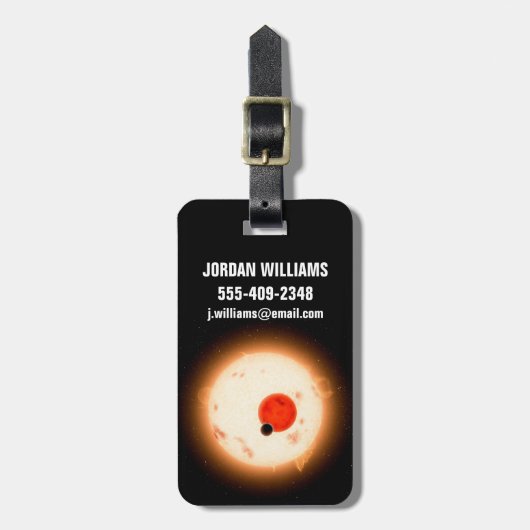 Das Kepler-16 System. Gepäckanhänger (Vorderseite vertikal)