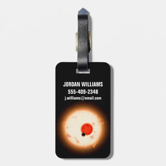 Das Kepler-16 System. Gepäckanhänger (Rückseite vertikal)