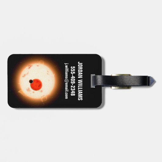 Das Kepler-16 System. Gepäckanhänger (Rückseite horizontal)