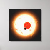 Das Kepler-16 System. Leinwanddruck (Vorderseite)