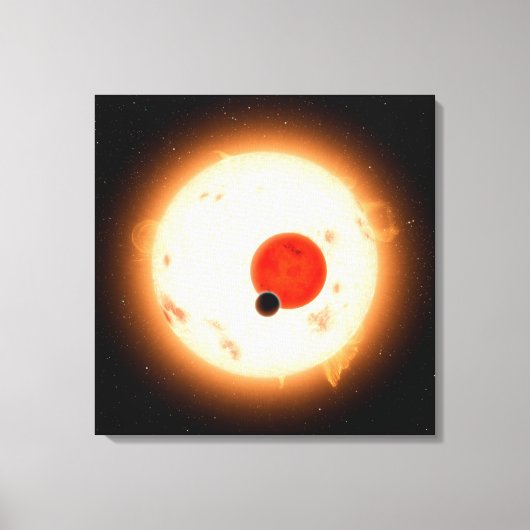 Das Kepler-16 System. Leinwanddruck (Vorderseite)