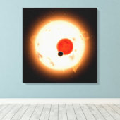 Das Kepler-16 System. Leinwanddruck (Insitu (Holzboden))