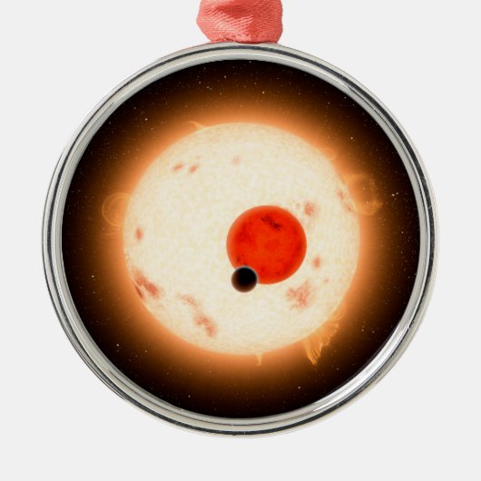 Das Kepler-16 System. Ornament Aus Metall (Vorne)