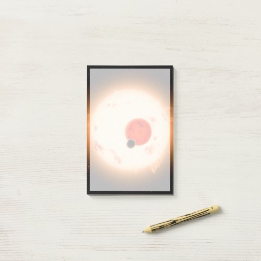 Das Kepler-16 System. Post-it Klebezettel (Auf Schreibtisch)