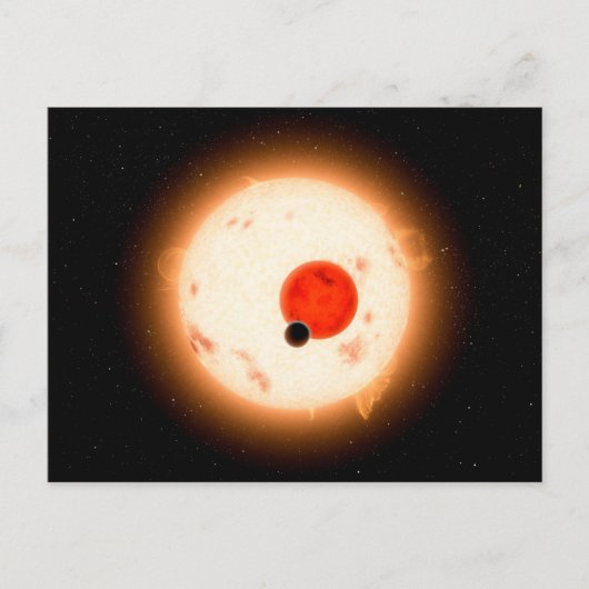 Das Kepler-16 System. Postkarte (Vorderseite)
